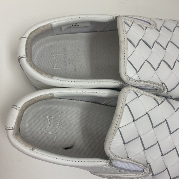 Marc Fisher Calla White Woven Flat Sneakers Size 6 - Picture 2 of 6